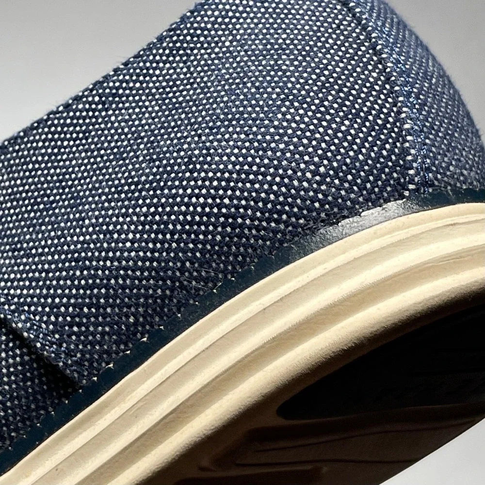 Cole Haan Original Grand Mens 10 Blue Canvas‎ Plain Toe Oxford Derby Shoes Work